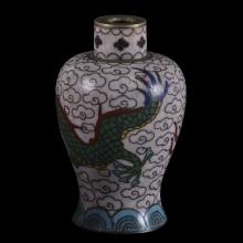 Vase balustre en �maux cloisonn�s